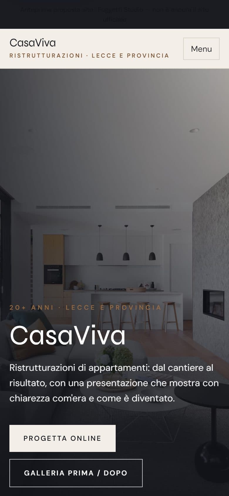Homepage preview — CasaViva