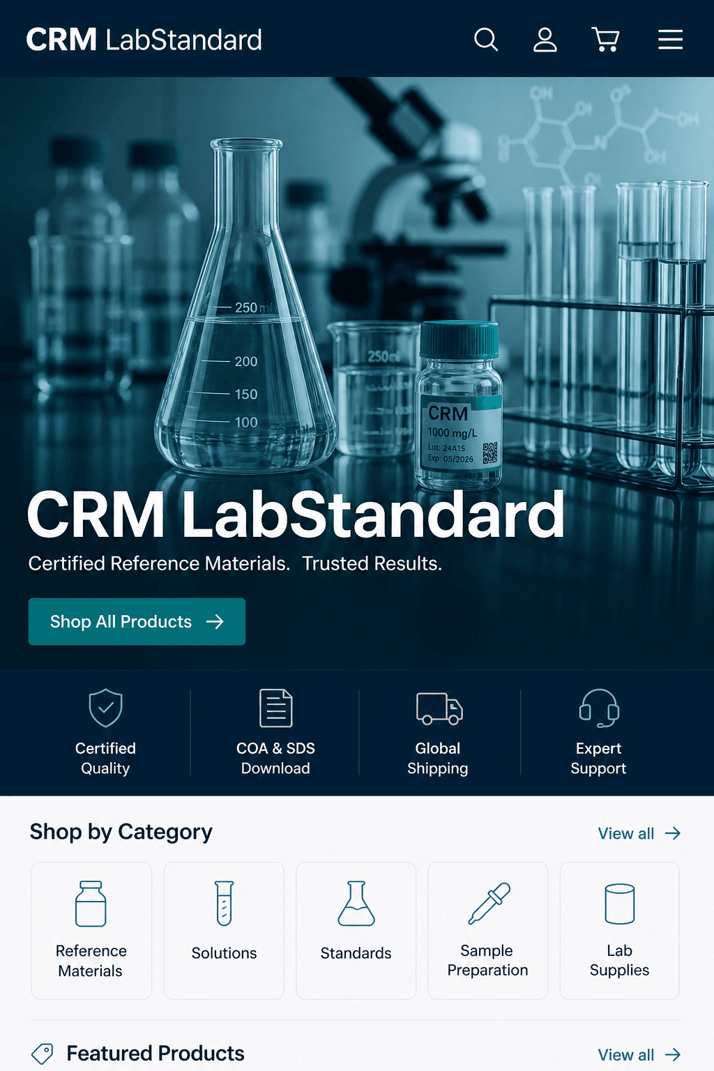 Homepage preview — CRM LabStandard