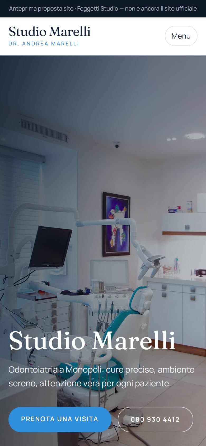 Homepage preview — Studio Dentistico Marelli